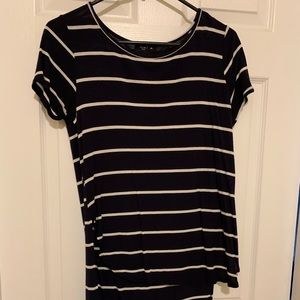Hi-Low Striped T-Shirt